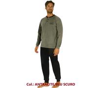 ALV by ALVIERO MARTINI Homewear PIGIAMA-Tuta uomo in PILE morbido e caldo.