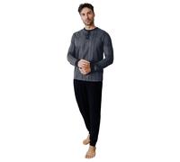 ALV by Alviero Martini Pigiama Da Uomo Lungo In Tessuto Jacquard Punto Milano