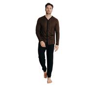ALV by Alviero Martini Pigiama Da Uomo Lungo In Tessuto Jacquard Punto Milano