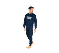 ALV by Alviero Martini Pigiama Lungo da Uomo in Cotone Vari Colori E Taglie, Tuta Homewear Maschile (2XL (52), ALI023 - Blu Scuro)