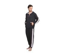 ALV by Alviero Martini Tuta Homewear da Uomo in French Terry, Ideale per Le Mezze Stagioni E L'Estate, Vari Modelli Primaverili (IT, Testo, M, Regular, Regular, AL034F-Nero (con Cappuccio))