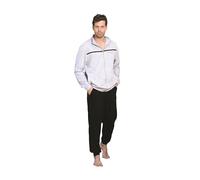 ALV by Alviero Martini Tuta Homewear da Uomo in French Terry, Ideale per Le Mezze Stagioni E L'Estate, Vari Modelli Primaverili (IT, Testo, L, Regular, Regular, AL041F Grigio/Nero)