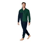 ALV by Alviero Martini Tuta Homewear Felpata con Zip, Pigiama Completo Uomo Disponibile in Vari Modelli E Taglie. (IT, Testo, M, Regular, Regular, ALF586 Verde/Blu)