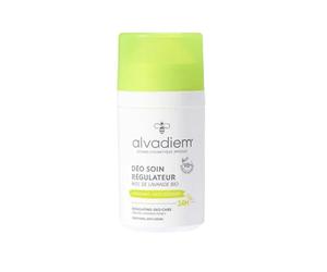 ALVADIEM Deodorante Regolatore 24h Roll-On 50 ml - Ascelle Sensibili - Anti-Odore, Riequilibrante - Miele di Lavanda Bio, Prebiotici - Senza Alcol - Prodotto in Francia