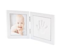 Alvar BABY - Kit impronta piedi e mani del bambino, cornice in legno decorazione della camera, regalo, souvenir di nascita - facile da usare. Pronto in 3 minuti.