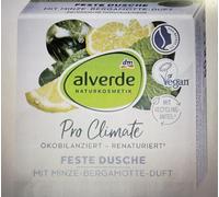 alverde Natural Cosmetics - Gel doccia solido con profumo di menta e bergamotto, 60 g