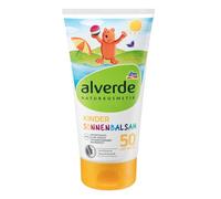 alverde Naturkemetic - Balsamo solare per bambini, protezione solare SPF 50, 150 ml
