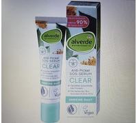 alverde NATURKOSMETIK siero anti-brufolo SOS terriccio e tè verde, 15 ml