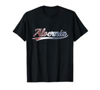 Alvernia Patriotic USA Red White And Blue Distressed Maglietta