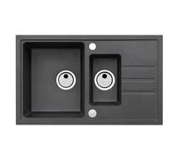 Alveus Intermezzo lavello in granito 78x48 cm nero 1307091