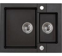 Alveus Rock lavello in granito 59.5x47.5 cm grigio/grafite/inox 4218005