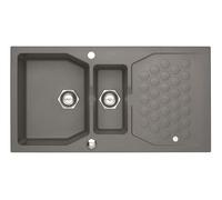 Alveus Sensual lavello in granito 98x52 cm grigio/grafite/inox 4307004