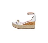 Alviero Martini 0806 Sandalo in Pelle Liscia con Dettaglio 1Classe e Geo e Corda Bianco 38 Bianco Bianca 0900