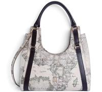 Alviero Martini 1° Classe Borsa Hobo a Spalla Donna Tortora in Tessuto rivestito