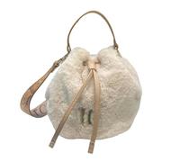 Alviero Martini 1A Classe Borsa a Secchiello Cozy Fur, Geo Classic/Geo Black, Tessuto, 17x16x17cm, Tracolla Regolabile, Casual, PP58, per Donna
