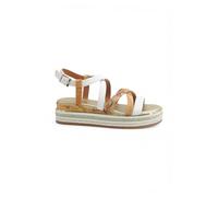 Alviero Martini 1A Classe Sandali con Zeppa Donna - Bianco Modello 2182 2182 Ecopelle 35