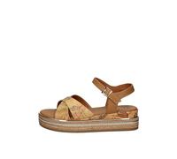 Alviero Martini 1A Classe Sandali con Zeppa Donna - Cuoio Modello 2183 2183 Ecopelle 36