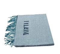 ALVIERO MARTINI 1a CLASSE Sciarpa con frange e logo lettering 40X180 Non definito 0700 SAGE GREEN