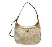 Alviero Martini 1A orsa a Tracolla Geo White, Tessuto con Tracolla Regolabile, 22x29x7 cm, Tasca Interna con Zip, Stile Casual