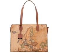 Alviero Martini 1A Classe Borsa Shopping Geo Classic Stampa Geografica Beige Naturale