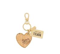 Alviero Martini Prima Classe Portachiavi Cuore Geo Classic 0010 100% pelle Beige Taglia Unica