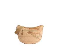 Alviero Martini Prima Classe - Borsa a tracolla a mezzaluna grande in tessuto so