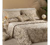 Alviero Martini Geo Safari Copriletto Trapuntato in Raso di cotone Matrimoniale