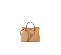 Alviero Martini Prima Classe - Borsa a tre tasche in pelle naturale e tessuto go