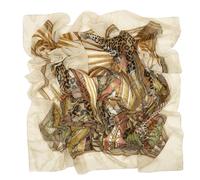 Alviero Martini Prima Classe Pareo Leopardi Tabacco 130x130 cm