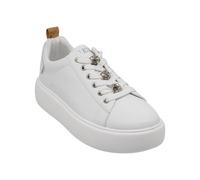 Alviero Martini 1A Classe Sneaker Donna in Eco Nappa Liscia con passalacci Strass Bianche (Bianco, Sistema Taglie Calzature EU, Adulto, Donna, Numero, Media, 39)