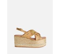 Alviero Martini Sandali con zeppa in corda in eco nappa Geo Classic