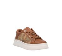 Alviero Martini Sneakers Donna Platform 1ᴬ Classe Leather/Beige Geo 2261 0289 Scarpe Bianche Suola in Gomma Tacco 4 Cm (Beige, Sistema Taglie Calzature EU, Adulto, Donna, Numero, Media, 36)
