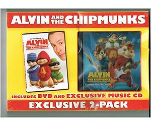 ALVIN AND THE CHIPMUNKS-DVD AND MUSIC CD