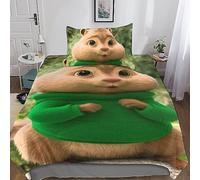 Alvin And The Chipmunks Set Copripiumino Con Stampa 3D Morbida Microfibra Con Chiusura A Cerniera E Federe Personaggi animati Set Di Biancheria Da Letto 2 Pezzi Per Ragazzi E Ragazze Single(135x200cm