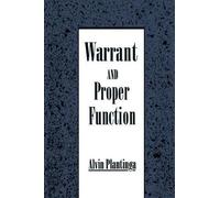 Alvin Plantinga Warrant and Proper Function (Tascabile)