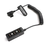 Alvin’s Cables D-tap Splitter P-Tap HUB Cavo a Spirale Dtap Maschio a 3 Porte D tap Femmina Cavo Splitter con Filettature per Telecamere ARRI RED Z CAM Batteria TILTA Steadicam IDX V-Mount