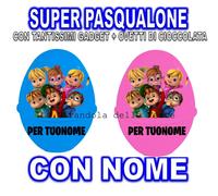 ALVIN SUPER STAR PASQUALONE SORPRESONE UOVO DI PASQUA CONTENITORE PER BAMBINO