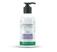 ALVINATUR - Lozione idratante CBD 250ml, Idratazione corpo, Cura della pelle, Secca e sensibile, Con oli essenziali, Flacone con dispenser