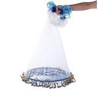 Alvinlite 4.2M Rete da Pesca a Lancio della Mano, Rete da Pesca da Lancio Pieghevole, Rezzaglio da Pesca, Reti da Pesca per Esche Pesci Accessorio, Durevole Maglia di Nylon per Esche Pesci