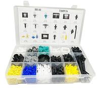 Alvinlite 730 Pcs Bumper Retainer Clips Car Plastic Rivets Fasteners Push Retainer Kit Auto Push Pin Rivets Set Door Trim Panel Clips, 18 Sizes