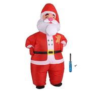 Alvinlite Costume natalizio gonfiabile abito da bambola divertente per la festa di Natale per 150-190 cm per i cosplay per adulti parchi per adulti (Big Head Santa)