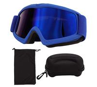 Alvinlite Goggle per bambini per bambini, lenti per rivestimento HD Lens Ultra Violet Protection Shock Resistenza di occhiali da neve regolabili per sci. (Blu)