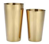 Alvinlite Set di Shaker per Cocktail 2 Pezzi Set di Shaker per Cocktail in Acciaio Inossidabile 18 Once e 28 Once Martini Shaker Drink Shaker Cup per Barman e Uso Domestico(d'oro)