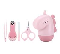 Alvinlite Set Tagliaunghie per Bambini, Kit per Manicure E Pedicure per Bambini con Custodia per Unicorno Carino, Kit 4 in 1 per Unghie E Lime per Unghie per Neonati(Rosa)