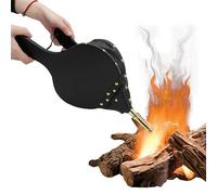 Alvinlite Soffietto per caminetto, ugello per Getto d'Aria per Campeggio all'aperto Barbecue per Barbecue Comignolo Pompa a Soffietto per Fossa Accessori per Barbecue con Cinghia per Appendere(Oro)