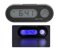 Alvinlite Termometro Digitale per Auto Calibro Luce Notturna Senza Fili La Sicurezza Legge l'interno e l'esterno Retroilluminazione dell'orologio per Auto per l'home Office all'aperto