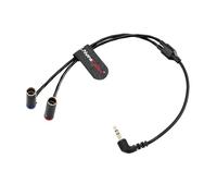 Alvin's Cables 3,5 mm TRS a doppio cavo Splitter Ta3m Y, 1/8 '' TRS a 2 Mini XLR 3 PIN Cavo Audio di rottura maschio per Røde Wireless Go II, per Canon C70, 45 cm | 18 pollici