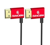 Alvin's Cables 81 cavo HDMI 210 48Gbit Φ 240 mm/s ad alta velocità ultrasottili HDMI 81@60Hz 4K@120Hz applicabili A7 A9,BMPCC,canon,70,Atomos Ninja,SmallHD,Da sinistra a sinistra 30 cm