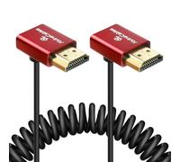 Alvin's Cables 8K HDMI Cavo 2.1 48Gbps ad alta velocità φ2,4 mm Ultra-tintura HDMI 8K@60Hz 4K@120Hz per Sony A7 A9, BMPCC, per Canon C70, per Atomos Ninja, per SmallHD, Up Up Angle Coild Cable
