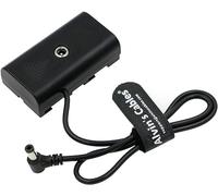 Alvin's Cables Batteria fittizia NP-F550 a cavo di alimentazione ad angolo retto DC per Atomos Ninja V | Shinobi | SmallHD | Monitor Feelworld per Sony NP-F550| F770 F970 Batteria fittizia